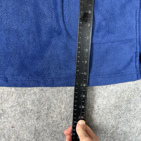 Quacker Factory Jacket Women’s Medium Blue Fleece Rhinestones Full Zip Artsy - Picture 7 of 10